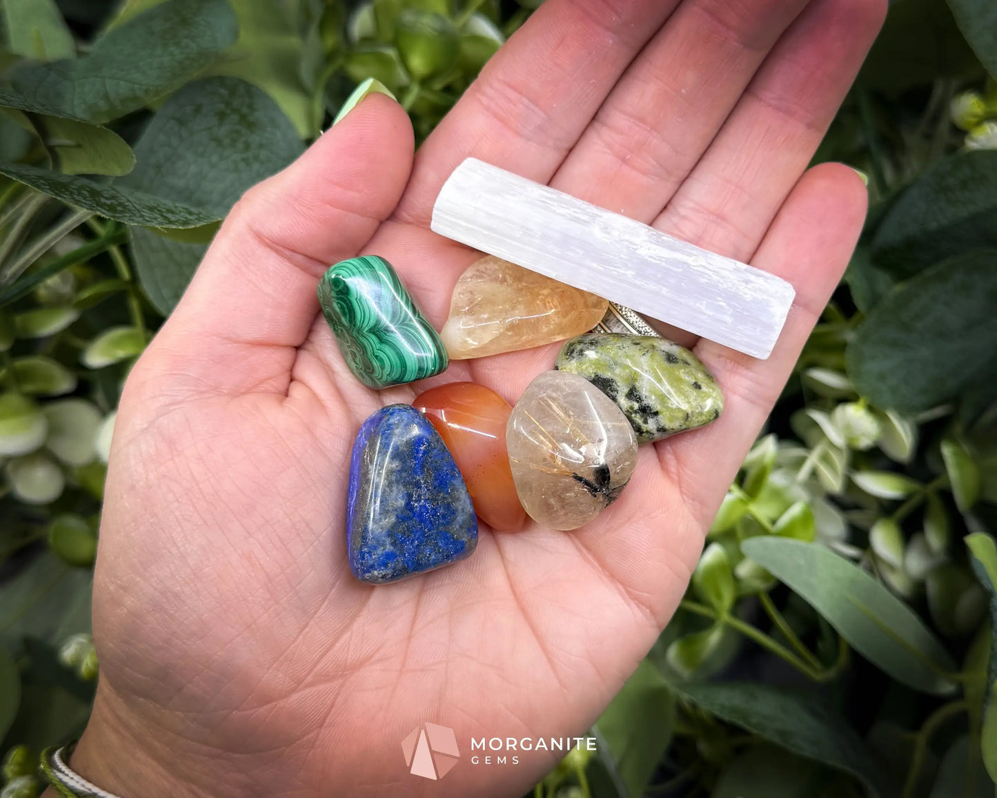 Taurus Zodiac Crystal Set | 6 Gemstones + Selenite Spiral Cage & Gift Box - Metaphysical Crystals