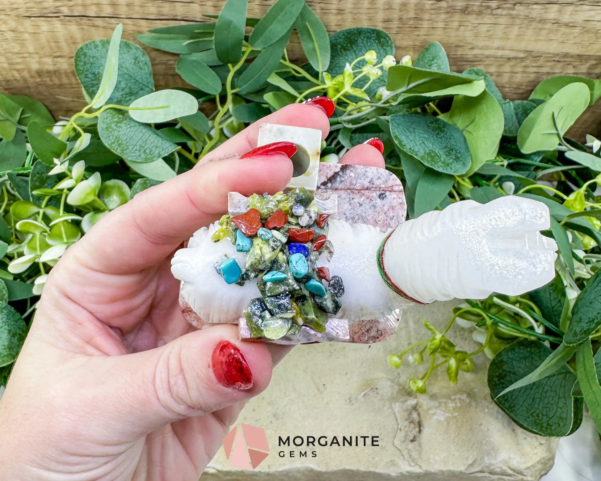 Hand-Carved Llama Crystal Pen Holder (228g) - White Stone Sculpture for Focus & Endurance - Metaphysical Crystals