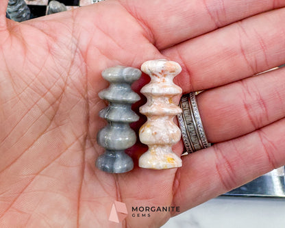 Hand-Carved Mexican Onyx Chess Set (7.75’’) – Compact Pink & Black Stone Strategy Board Game - Home & Living