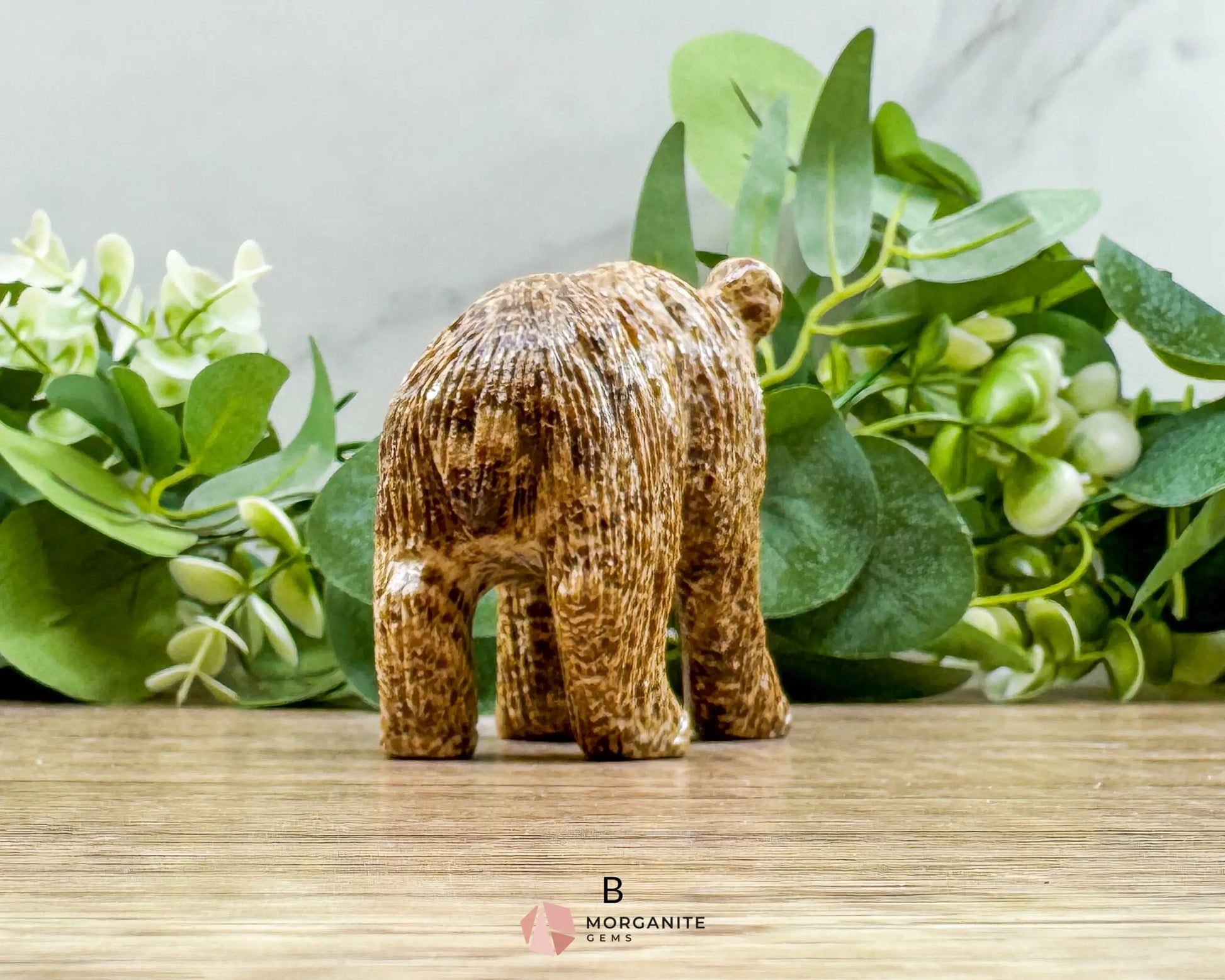 Hand-Carved Soapstone Bear – 3’’ Tall Natural Stone Figurine - Metaphysical Crystals