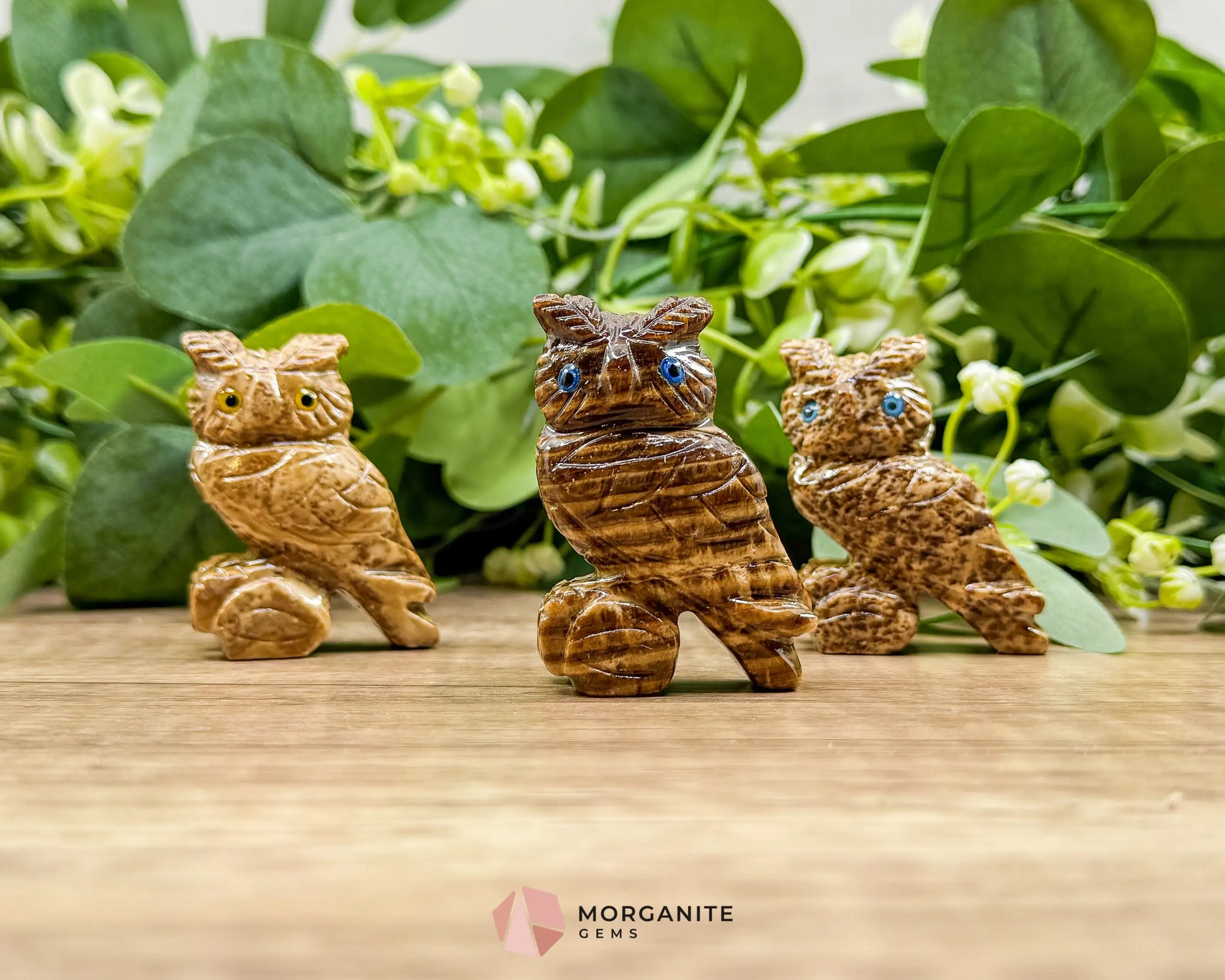 Hand-Carved Soapstone Owls (2”) – Unique & Symbolic Spirit Animal Figurines - Metaphysical Crystals