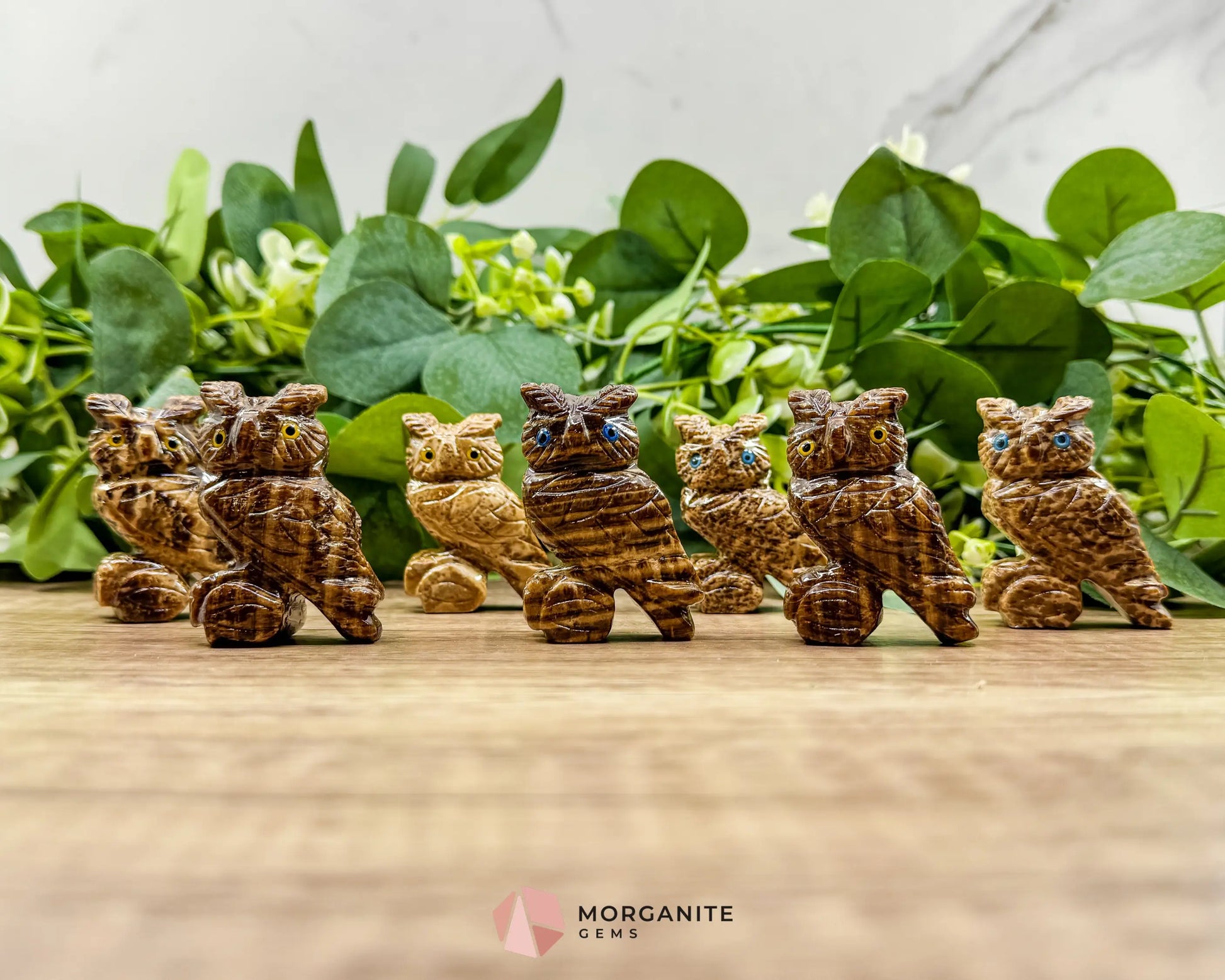 Hand-Carved Soapstone Owls (2”) – Unique & Symbolic Spirit Animal Figurines - Metaphysical Crystals