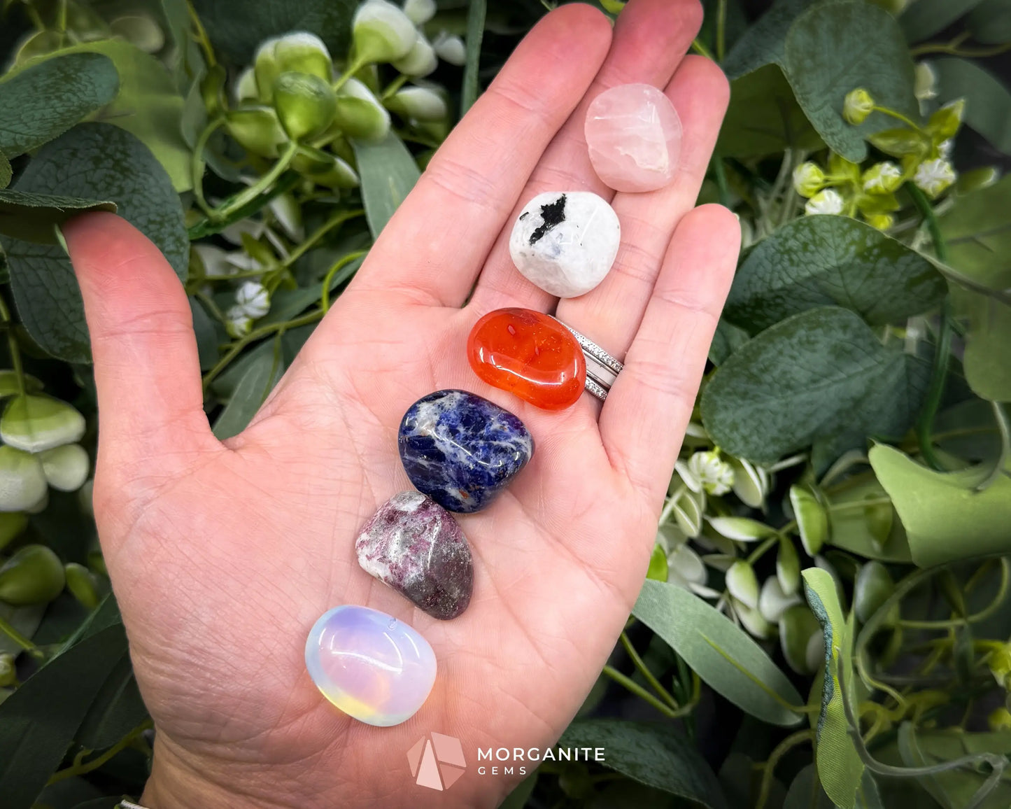 Zodiac Crystal Set | 12 Astrology-Aligned Gemstone Kits | Includes Pouch & Info - ♋ Cancer (Jun 21–Jul 22)