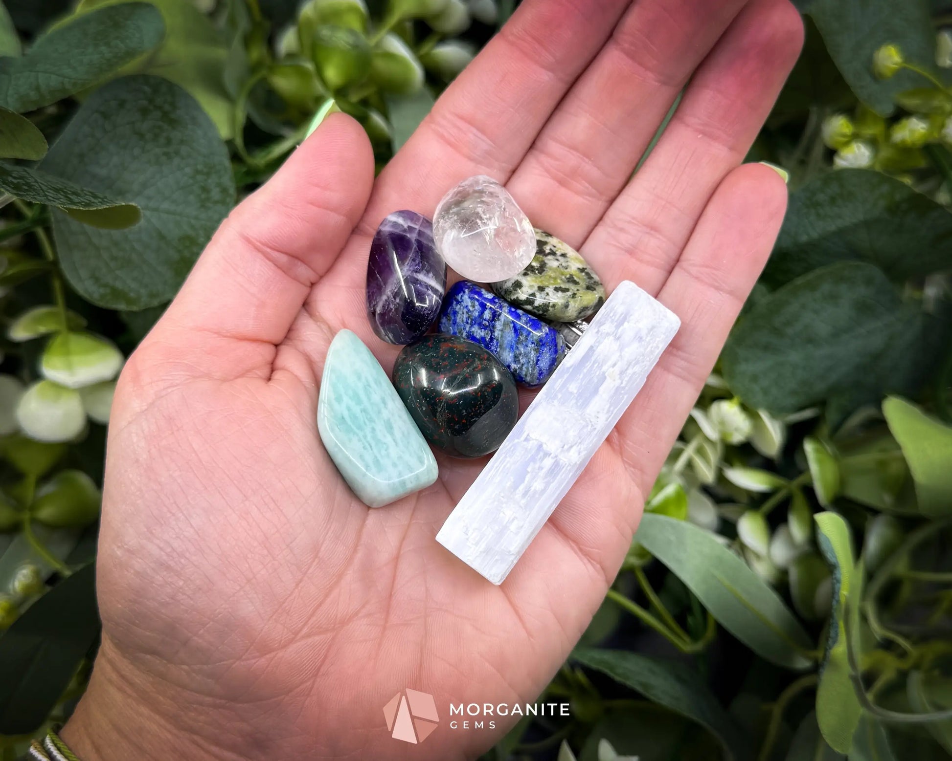 Pisces Zodiac Crystal Set | 6 Gemstones + Selenite Spiral Cage & Gift Box - Metaphysical Crystals