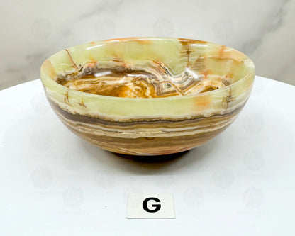 Handcrafted 4-Inch Onyx Bowl – Unique Natural Stone Decor-Morganite Gems