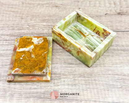 Handcrafted Onyx Jewelry Box – Natural Elegance for Your Treasures-Morganite Gems