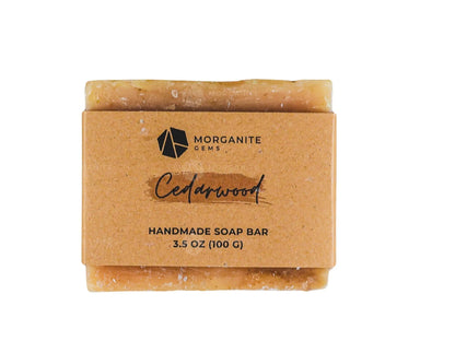 Handmade Soap Bar with Essential Oils and Shea Butter-Morganite Gems