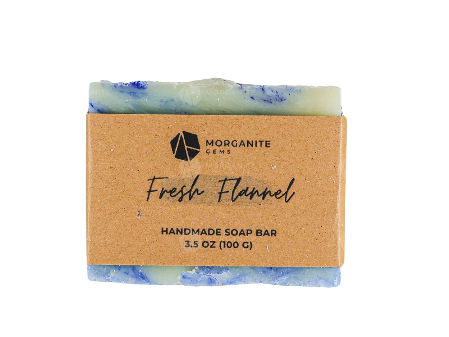 Handmade Soap Bar with Essential Oils and Shea Butter-Morganite Gems