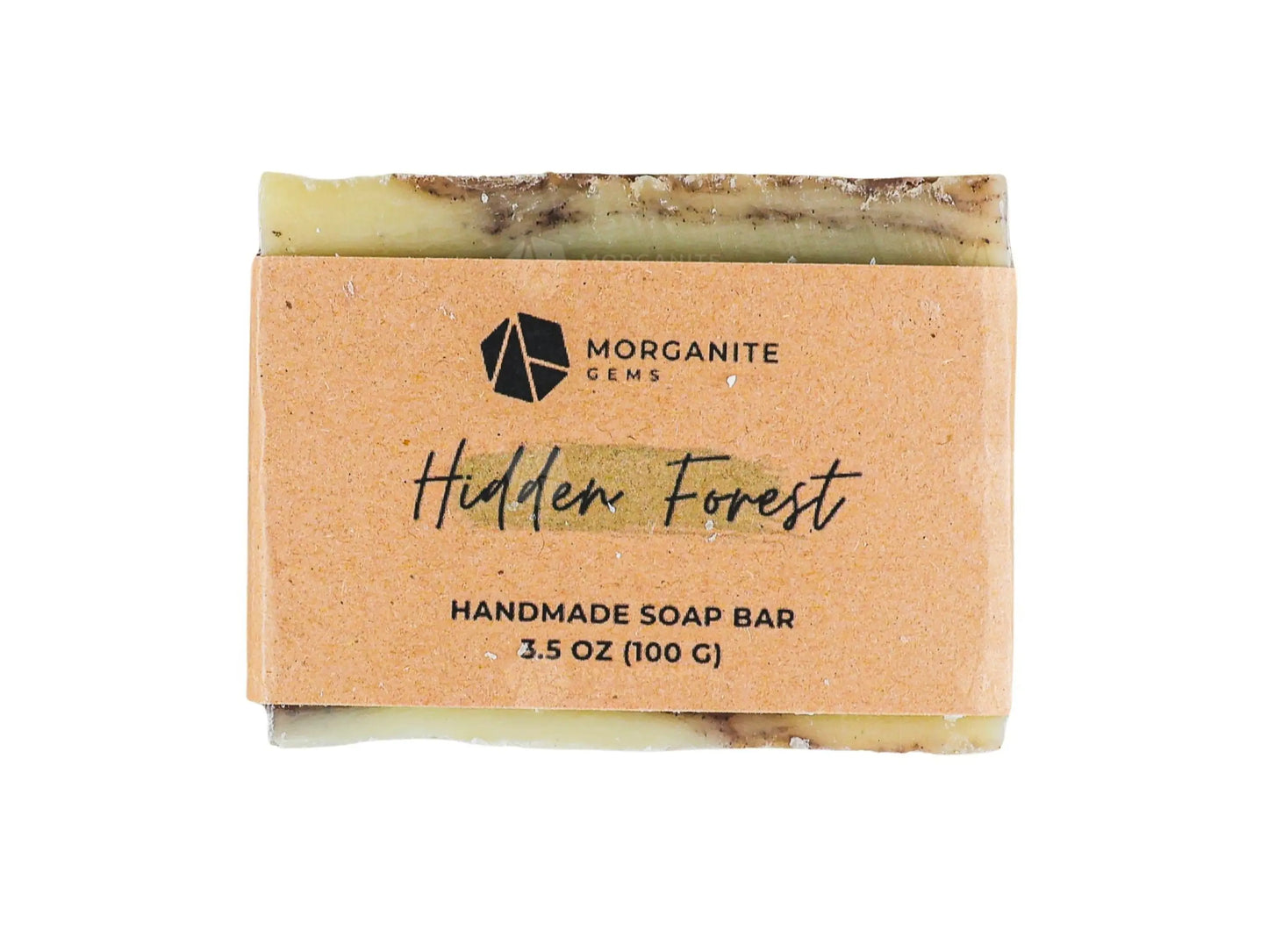 Handmade Soap Bar with Essential Oils and Shea Butter-Morganite Gems