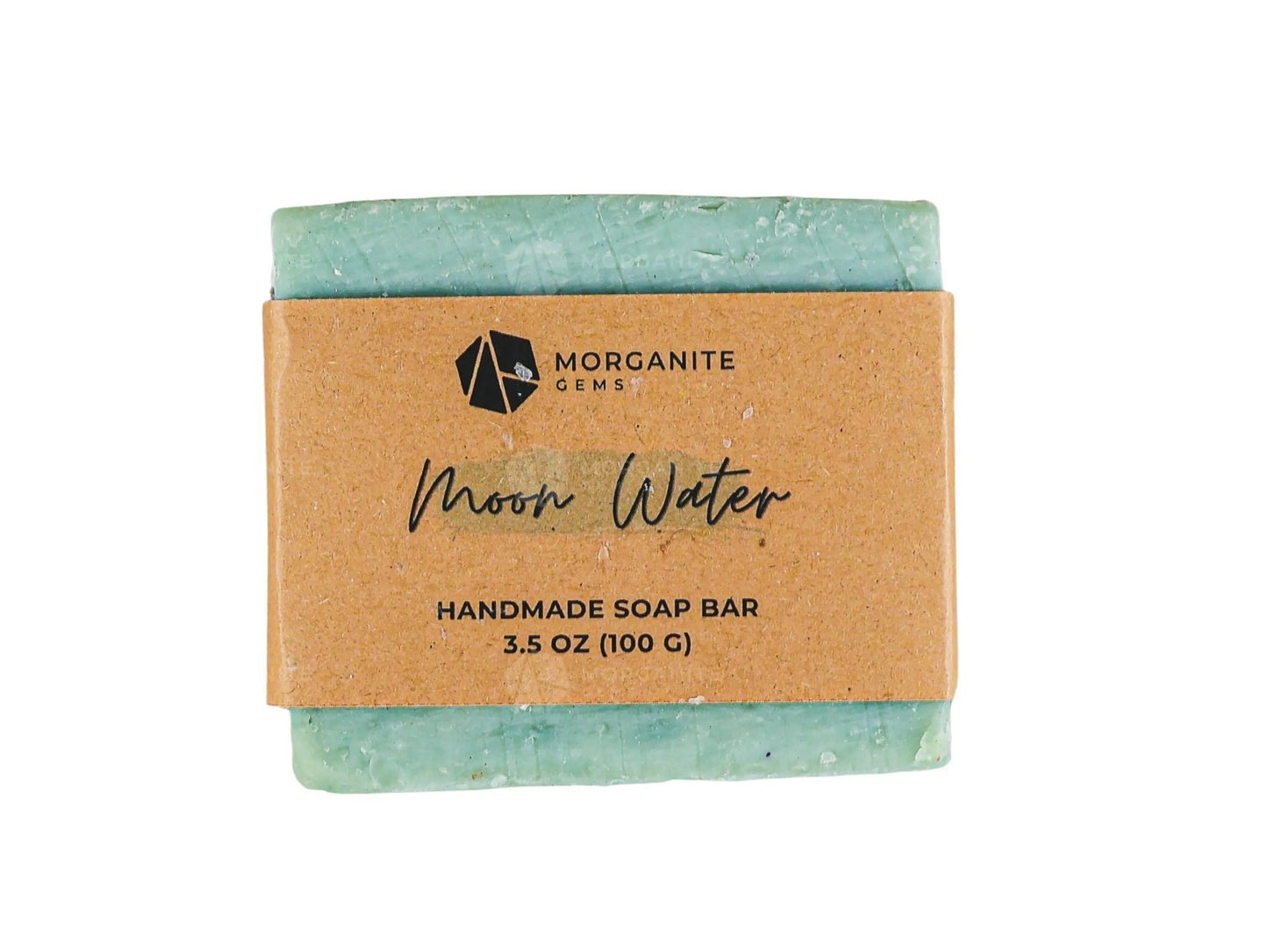 Handmade Soap Bar with Essential Oils and Shea Butter-Morganite Gems