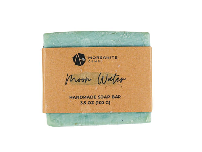 Handmade Soap Bar with Essential Oils and Shea Butter-Morganite Gems