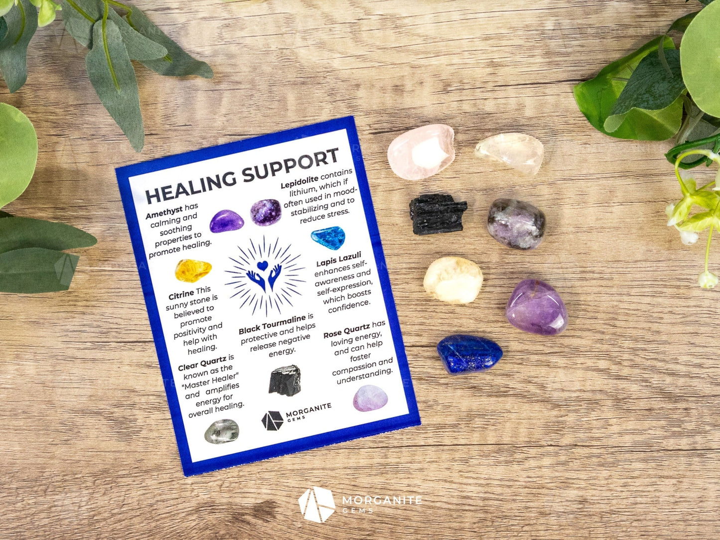 Healing Support Crystal Set – Restore Balance and Inner Strength