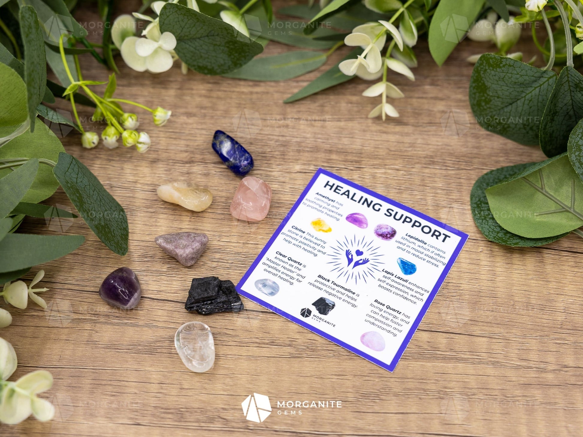 Healing Support Crystal Set – Restore Balance and Inner Strength