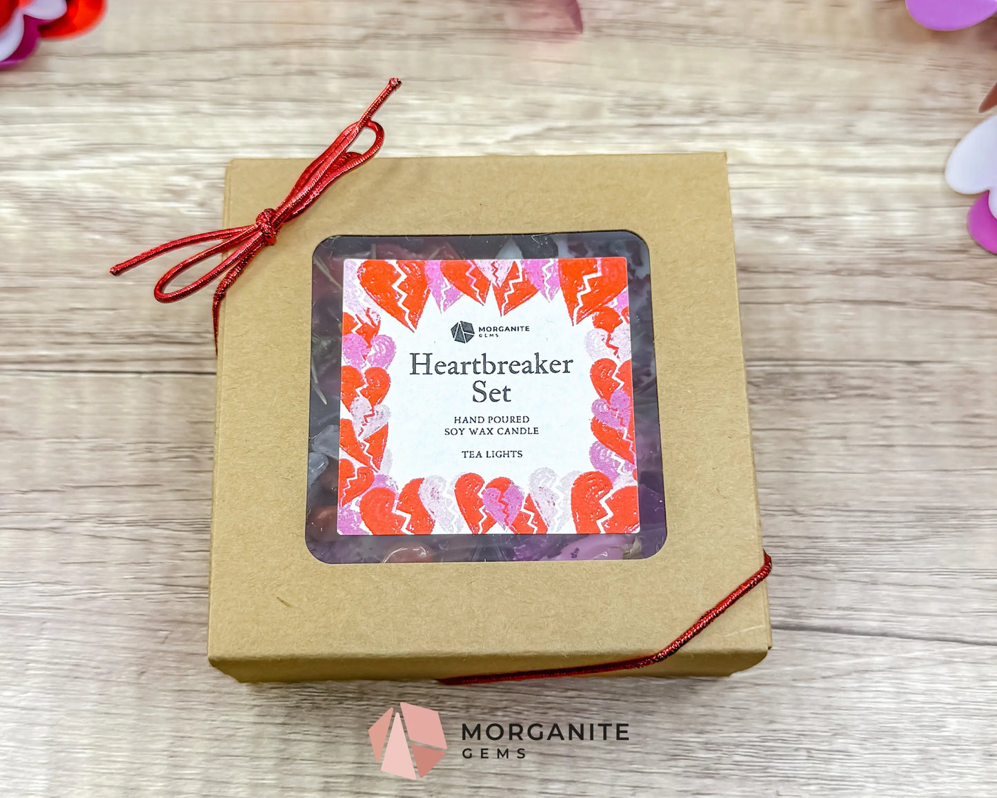 Heartbreaker Tea Light Candle Set | Bold Valentine Soy Tea Lights | Deep & Dramatic Gift Set - Container Candles