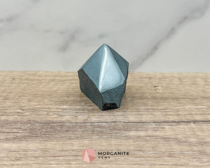 Hematite Half Rough Cut Base Point – Grounding & Protective Natural Healing Crystal-Morganite Gems