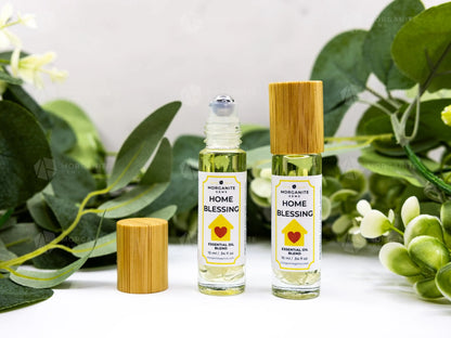 Home Blessing Roll-On Essential Oil Blend-Morganite Gems