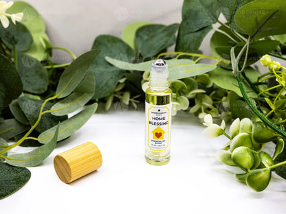 Home Blessing Roll-On Essential Oil Blend-Morganite Gems