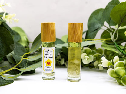 Home Blessing Roll-On Essential Oil Blend-Morganite Gems