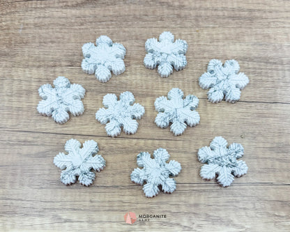 Howlite Snowflake Carving – Elegant Handcrafted Winter Decor-Morganite Gems