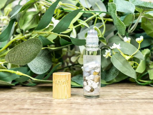 Imbolc Crystal Infused Roll-On Essential Oil Blend Sabbat - Essential Oil