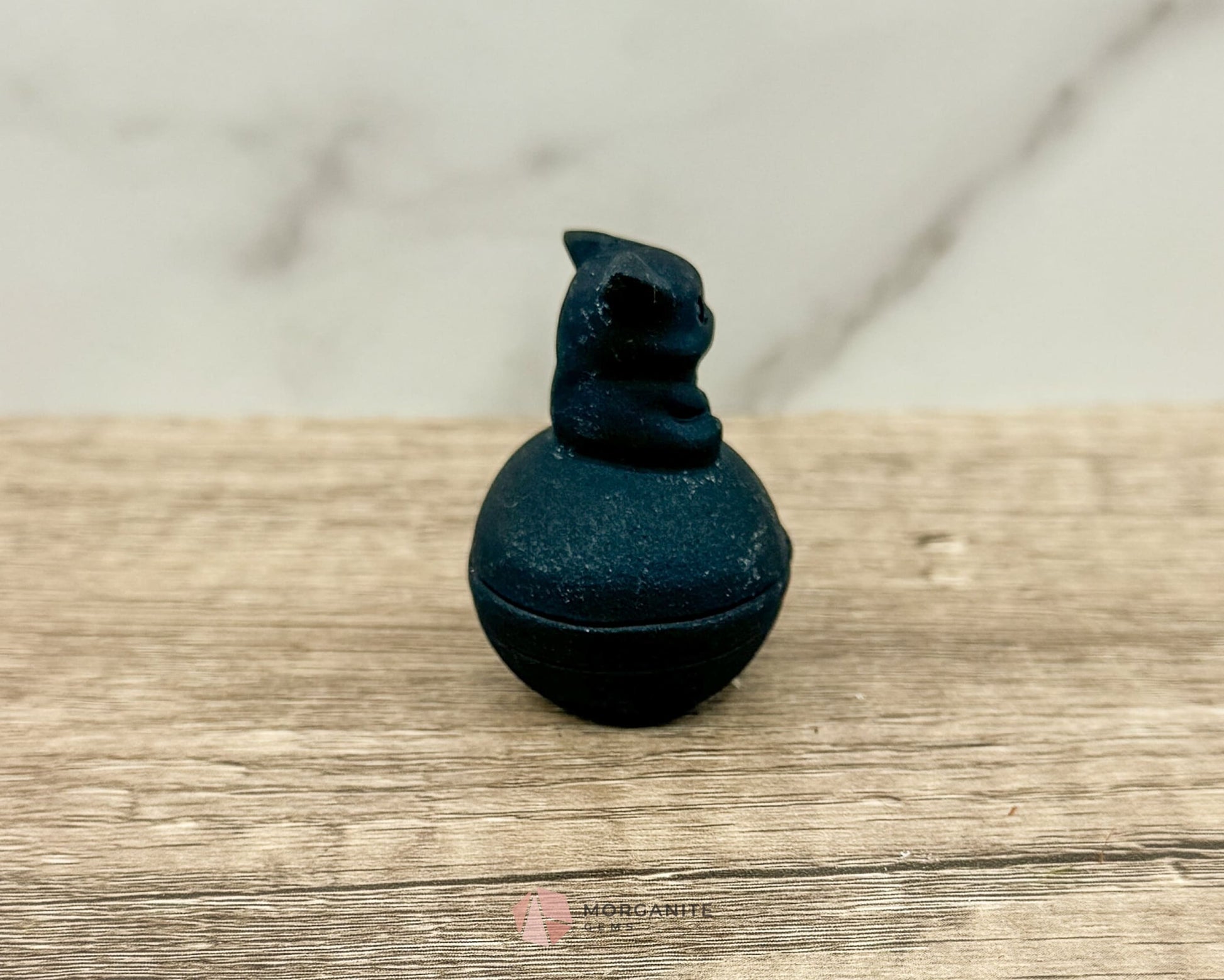 Lab-Created Matte Obsidian Pikachu with Poké Ball – Pokémon-Inspired Figurine-Morganite Gems