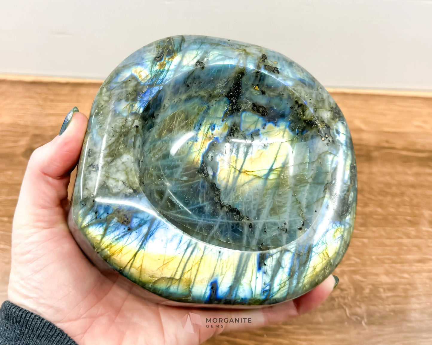 Labradorite Bowl All Polished-Morganite Gems