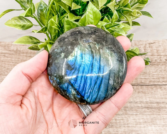 Labradorite Extra Large Palm Stone – A Gem of Mystical Beauty-Morganite Gems