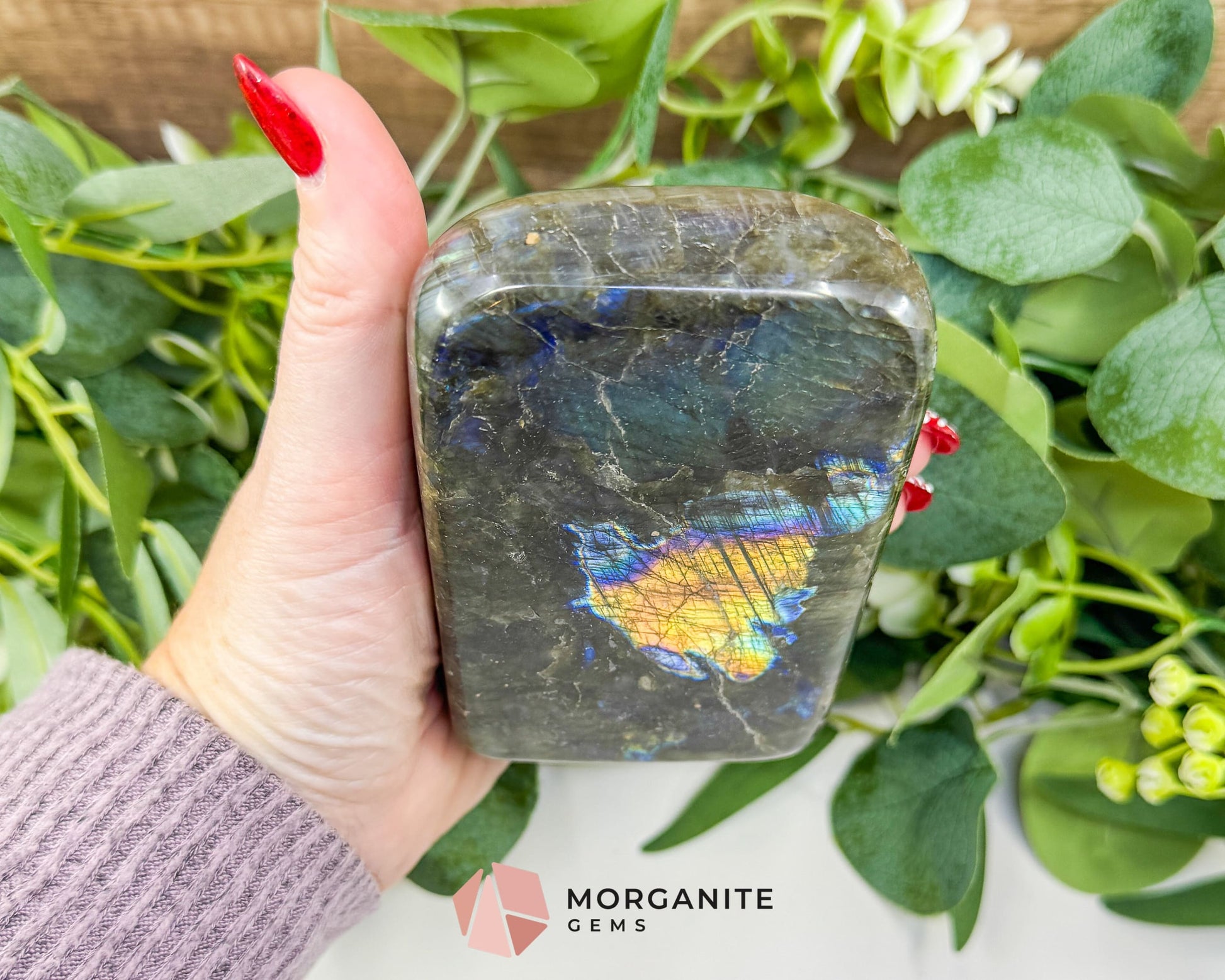 Labradorite Freeform No.3 – Polished Standing Crystal for Protection Intuition & Energy Shielding - Metaphysical