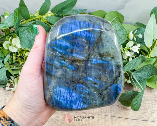 Labradorite Freeform No.5 – 1.34kg Polished Standing Crystal for Intuition Protection & Inner Transformation