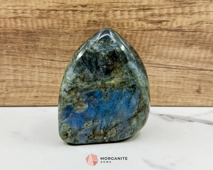 Labradorite Freeform No.5 – 1.7lb Polished Standing Crystal for Intuition Protection & Inner Transformation