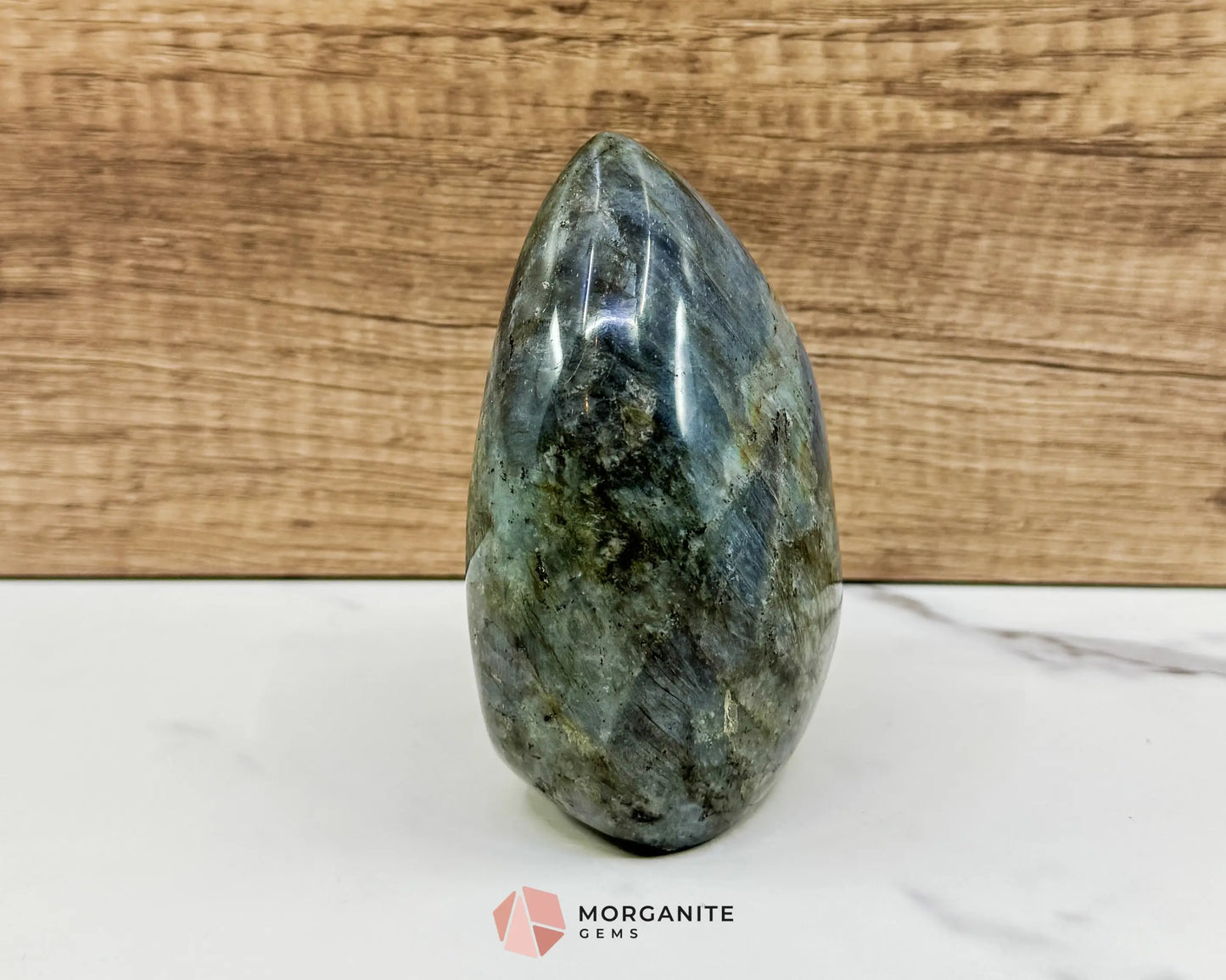 Labradorite Freeform No.5 – 1.7lb Polished Standing Crystal for Intuition Protection & Inner Transformation