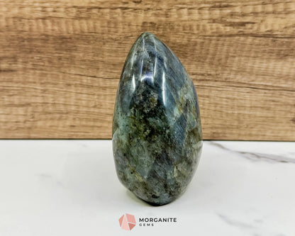Labradorite Freeform No.5 – 1.7lb Polished Standing Crystal for Intuition Protection & Inner Transformation