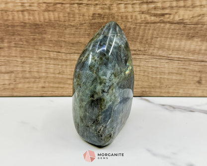 Labradorite Freeform No.5 – 1.7lb Polished Standing Crystal for Intuition Protection & Inner Transformation