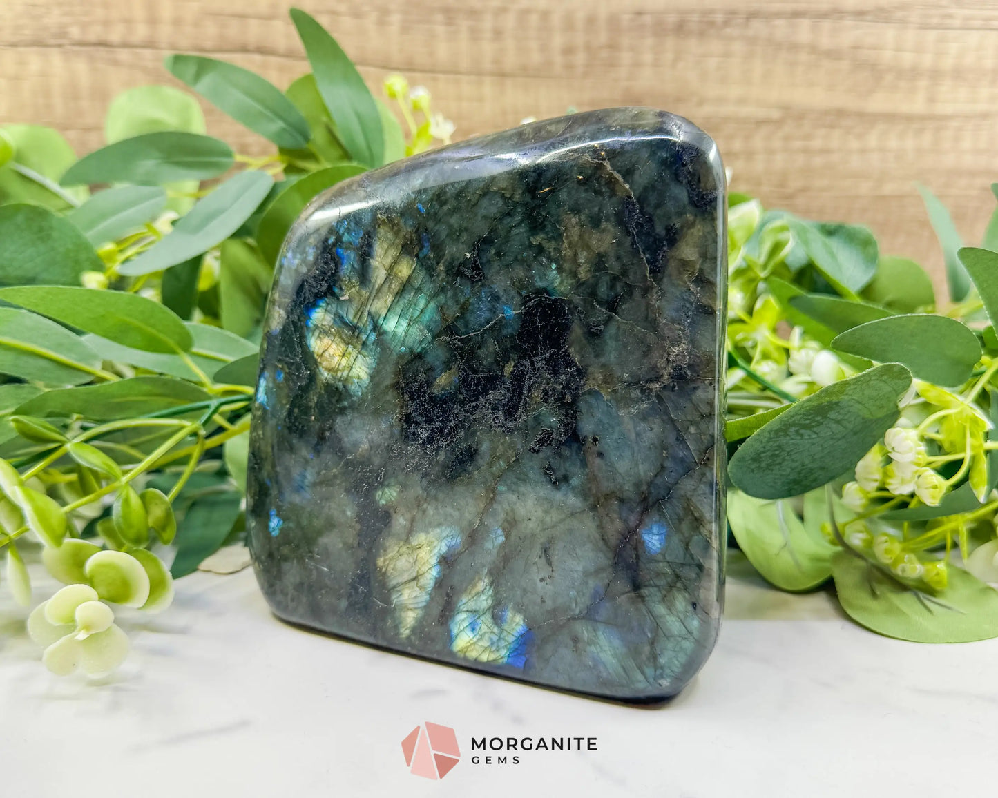 Labradorite Freeform No.9 – 1.37kg Polished Standing Crystal for Intuition Transformation & Energy Shielding