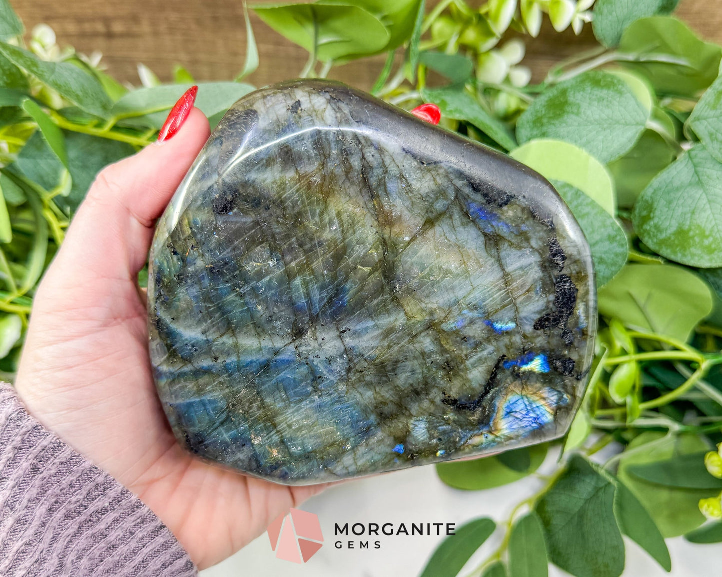 Labradorite Freeform No.9 – 1.37kg Polished Standing Crystal for Intuition Transformation & Energy Shielding