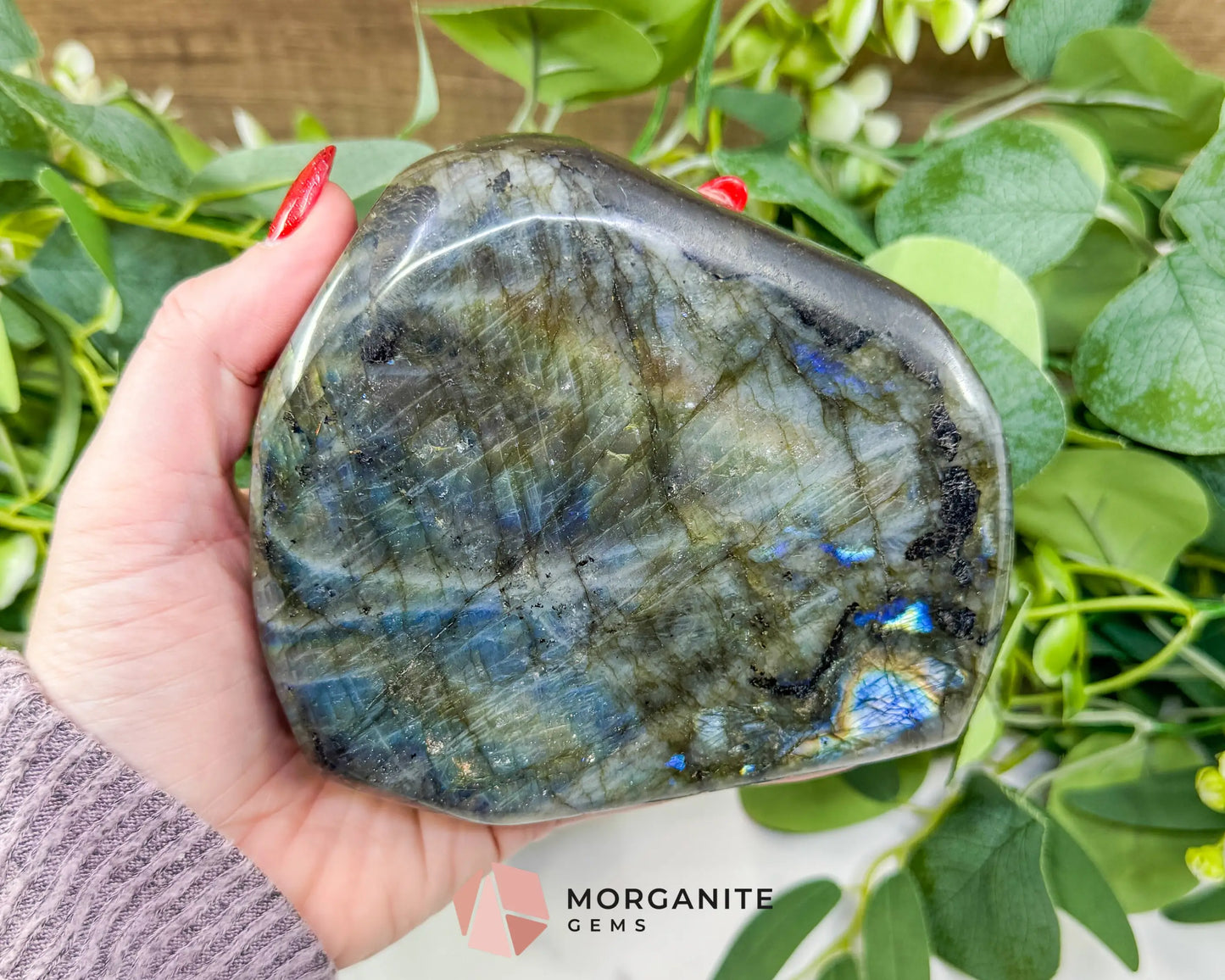 Labradorite Freeform No.9 – 1.37kg Polished Standing Crystal for Intuition Transformation & Energy Shielding