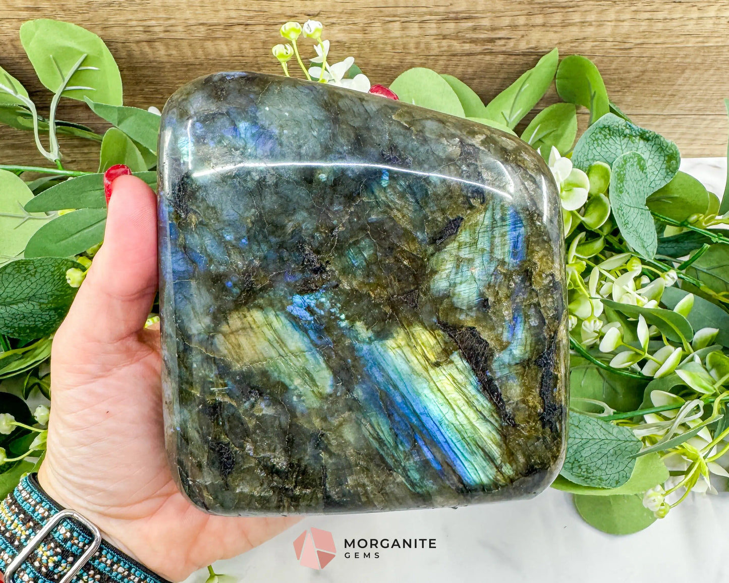 Labradorite Freeform No.9 – 1.37kg Polished Standing Crystal for Intuition Transformation & Energy Shielding