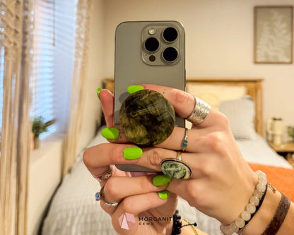 Labradorite Phone Grip – Mystical Protection & Intuition Boosting Crystal - Metaphysical Crystals