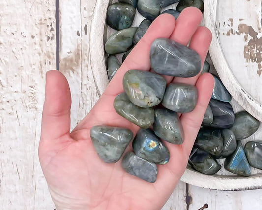 Labradorite Tumbled Stone-Morganite Gems