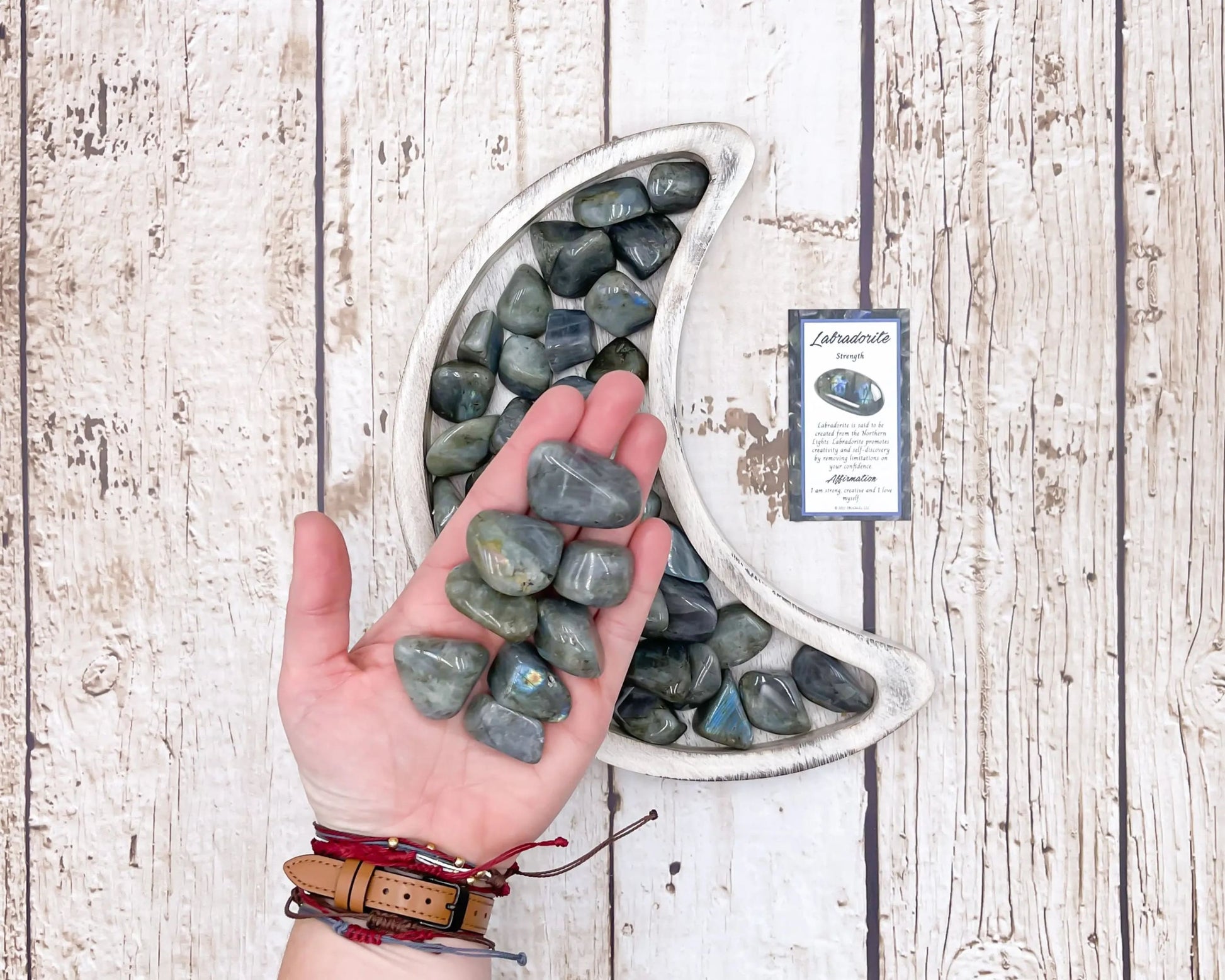 Labradorite Tumbled Stone-Morganite Gems