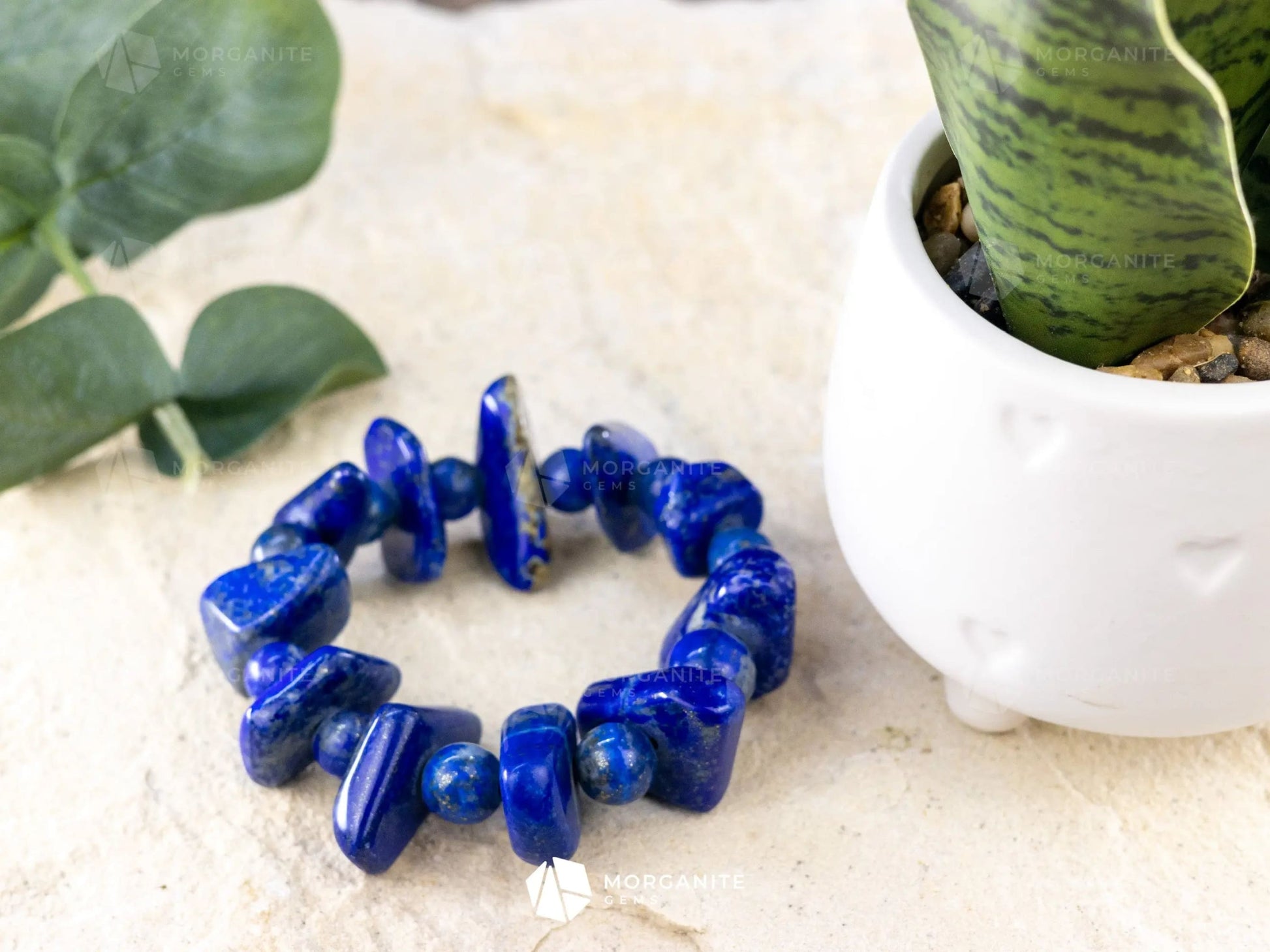 Lapis Lazuli Bracelet-Morganite Gems