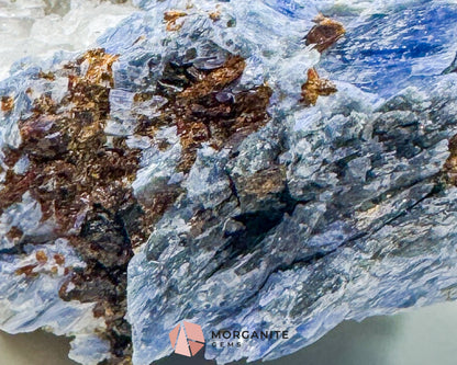 Large Blue Kyanite & Quartz Cluster (520g) – Raw Bladed Crystal Specimen for Energy Alignment - Metaphysical Crystals