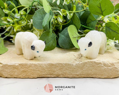 Large Hand-Carved Alabaster Buffalo – 2.7’’ Wide Spirit Animal Figurine for Strength & Grounding - Metaphysical Crystals