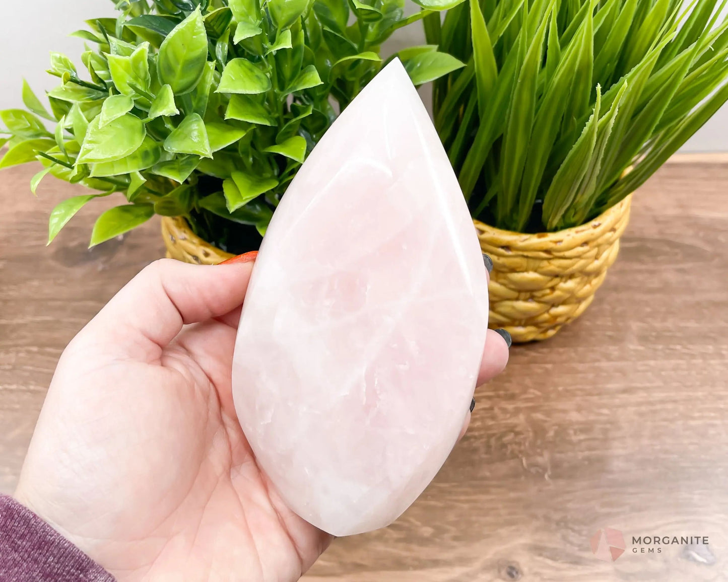 Large Rose Quartz Flame-Morganite Gems