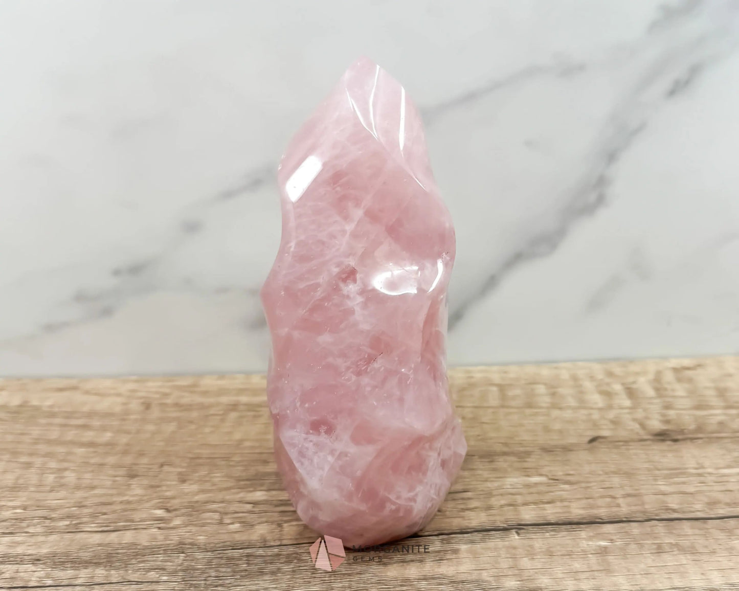 Large Rose Quartz Flame-Morganite Gems