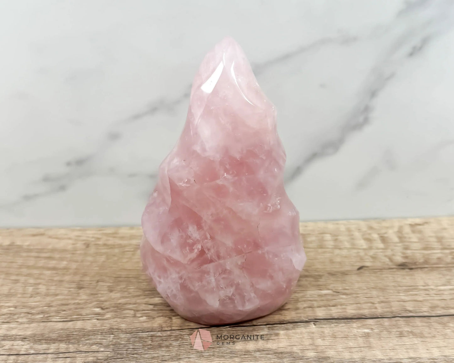 Large Rose Quartz Flame-Morganite Gems