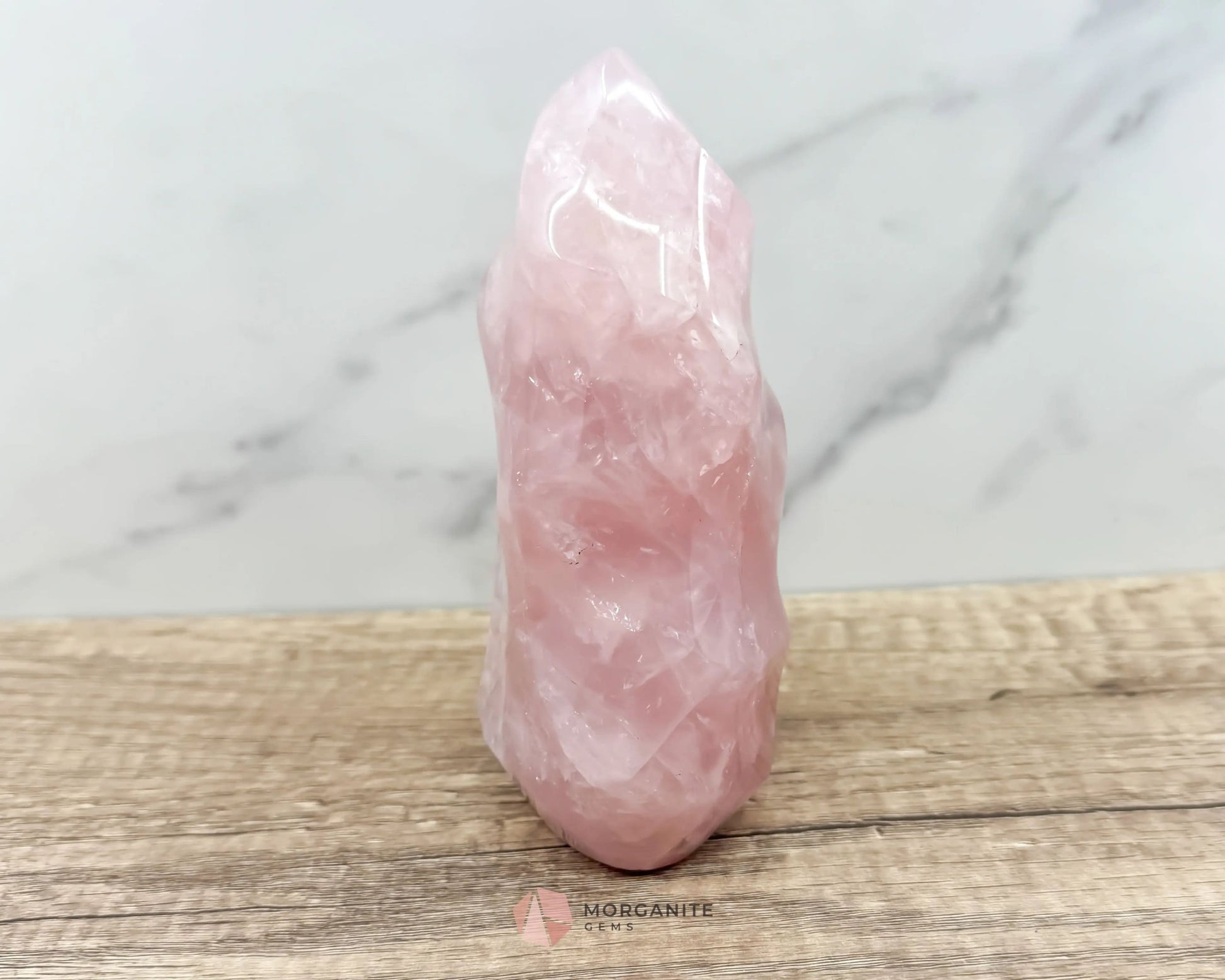 Large Rose Quartz Flame-Morganite Gems