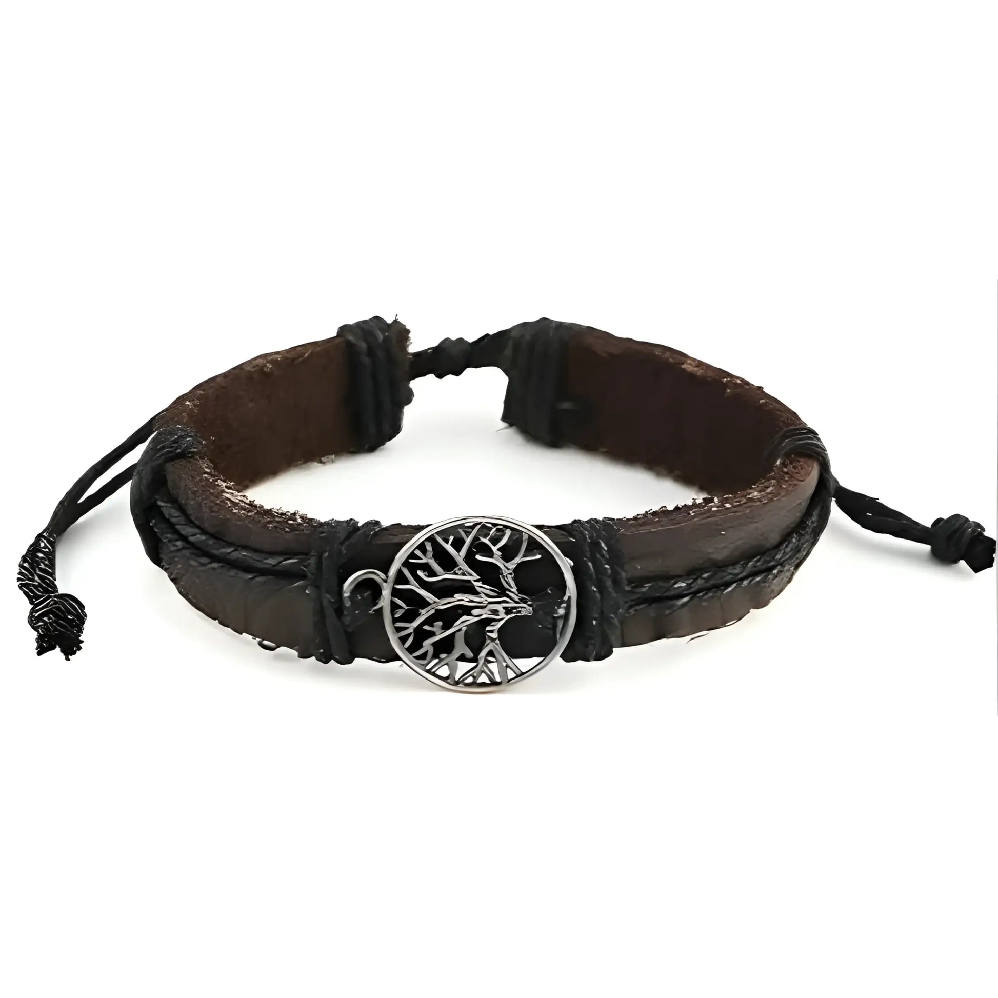 Leather Bracelet-Morganite Gems