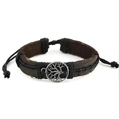 Leather Bracelet-Morganite Gems