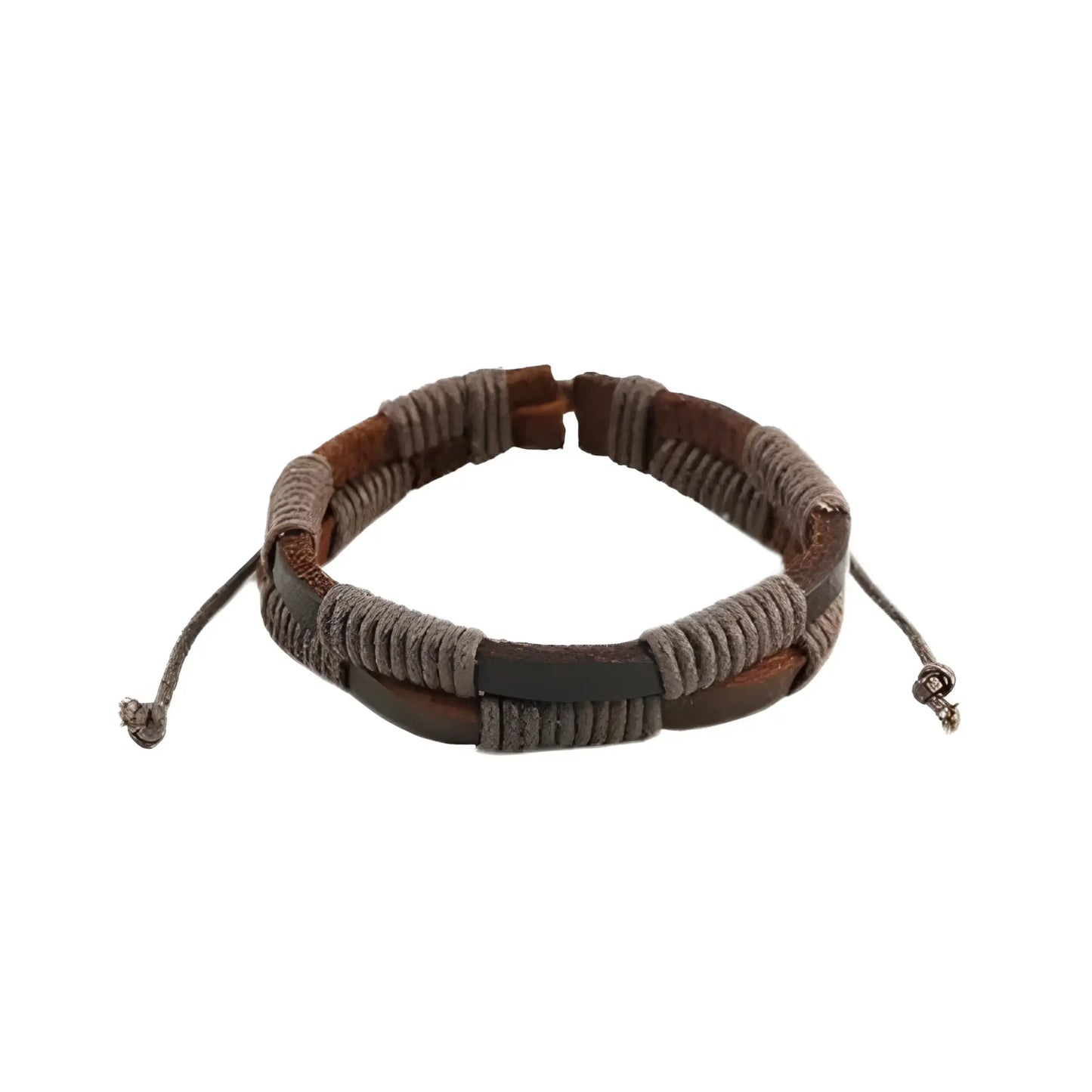 Leather Bracelet-Morganite Gems